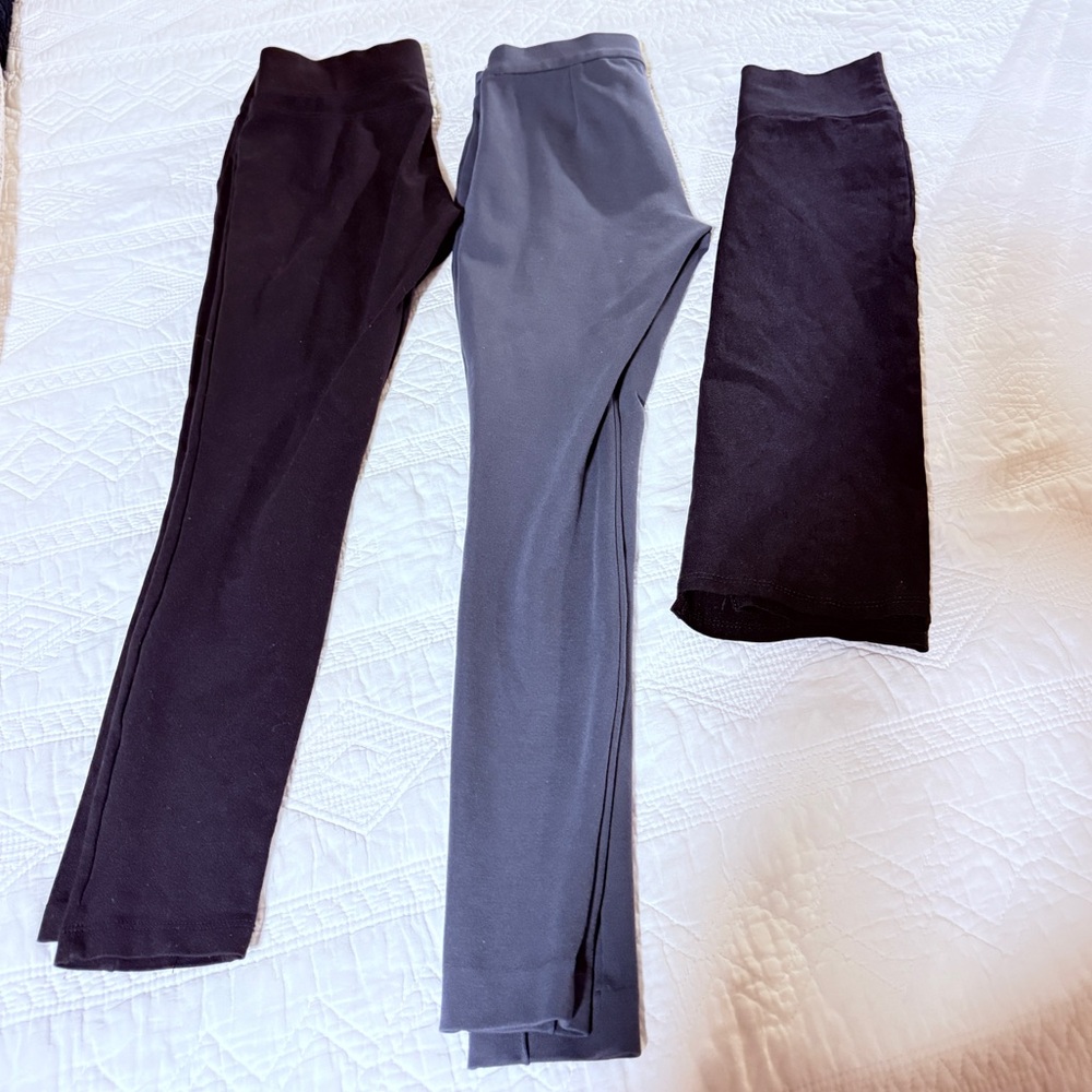 2 pair LOFT Black/grey skinny stretch pants + black pencil skirt S
